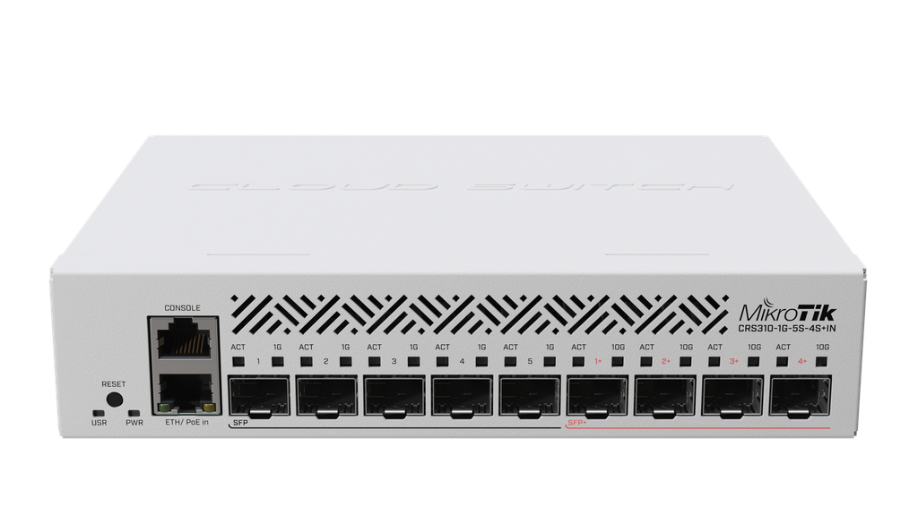 Комутатор керований Mikrotik (CRS310-1G-5S-4S+IN)
